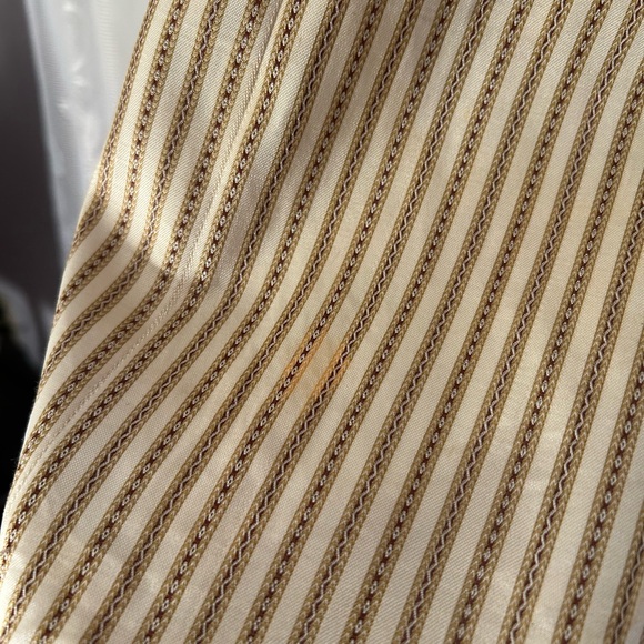 Authentic 1940s Handmade Satin Two Piece Dress Set Striped Vintage - Picture 13 of 16